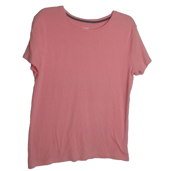 Croft & Barrow the classic tee cotton Pink size M short sleeve - Picture 1 of 3